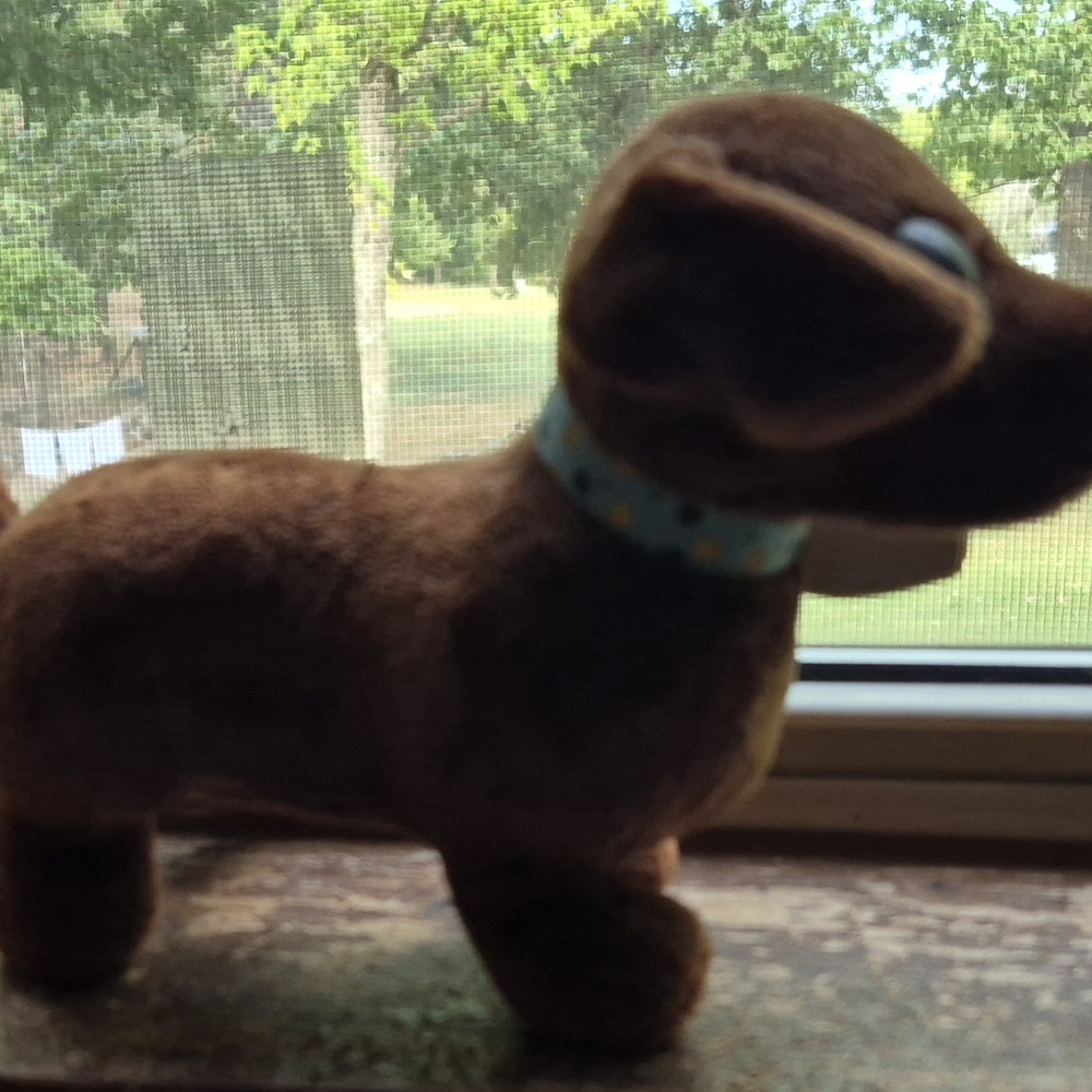 Ty Beanie Baby FRANK Plush Dog with Blue Collar